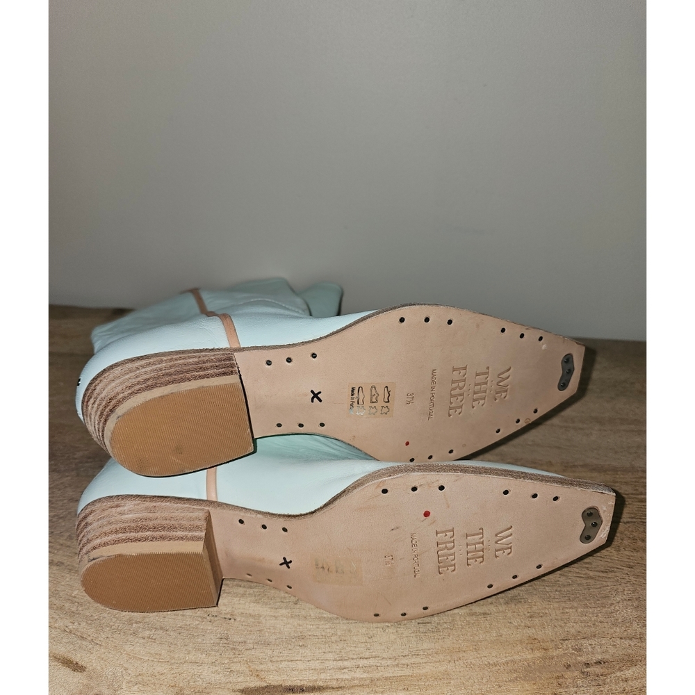 Free People WE THE FREE Montage Tall Boots Cactus Milk Leather - Picture 12 of 16